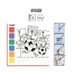 Milan Sport Cuaderno para Colorear con Acuarelas y Pincel - Tematica Deportes - 16 Paginas con Dibujos - immagine 3
