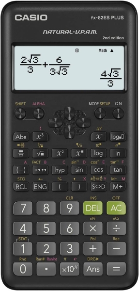 Casio FX-82ES PLUS-2 Calculadora Cientifica Pantalla LCD 12 Digitos - 252 Funciones - Factorización de Numeros Primos