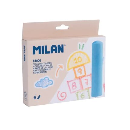 Milan Pack de 6 Tizas Redondas Maxi ø 2