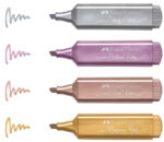 Faber-Castell Textliner 46 Pack de 4 Marcadores Metalizados - Punta Biselada - Trazo entre 1mm y 5mm - Tinta con Base de Agua - Colores Pastel Surtidos - immagine 2