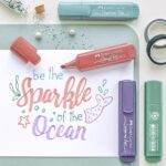 Faber-Castell Textliner 46 Pack de 8 Marcadores Metalizados - Punta Biselada - Trazo entre 1mm y 5mm - Tinta con Base de Agua - Colores Pastel Surtidos - immagine 3