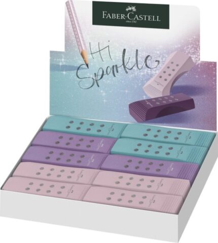Faber-Castell Sparkle RollOn Goma de Borrar - Libre de PVC - Bajo Residuo - Colores Surtidos