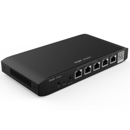 Ruijie RG-EG105G-V3 Router Gestionado - 5 Puertos de 1Gbps - Soporta hasta 2 Enlaces WAN - 600Mbps - Capacidad hasta 100 Usuarios - Gestion en la Nube - Color Negro