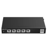 Ruijie RG-EG305GH-P-E Router de Sobremesa - 5 Puertos - 4x PoE+ 60W - Velocidad hasta 1.5Gbps - Capacidad hasta 300 Usuarios - Gestion en la Nube - Color Negro