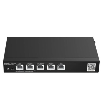 Ruijie RG-EG305GH-P-E Router de Sobremesa - 5 Puertos - 4x PoE+ 60W - Velocidad hasta 1.5Gbps - Capacidad hasta 300 Usuarios - Gestion en la Nube - Color Negro