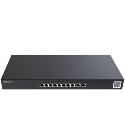 Ruijie RG-EG310GH-E Router - Montaje en Rack 1U - 10 Puertos - Velocidad hasta 1.5Gbps - Capacidad hasta 300 Usuarios - Gestion en la Nube - Color Negro