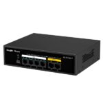 Ruijie RG-ES106F-P Switch - 6 Puertos - Velocidad hasta 100Mbps - PoE/PoE+ hasta 54W - Carcasa de Acero - Color Negro - immagine 2