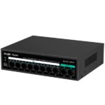 Ruijie RG-ES110FG-P Switch - 8 Puertos Ethernet hasta 100Mbps - 8 Puertos Uplink hasta 1Gbps - PoE/PoE+ hasta 110W - Carcasa de Acero - Color Negro - immagine 2