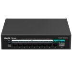Ruijie RG-ES110GS-P-L Switch - 8 Puertos Ethernet hasta 1Gbps - Puerto Ethernet Uplink - Puerto SFP Uplink - PoE/PoE+ hasta 120W - Carcasa de Acero - Color Negro
