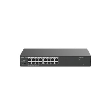 Ruijie RG-ES116G-L Switch No Gestionado - 16 Puertos Ethernet hasta 1Gbps - Carcasa de Acero - Color Negro