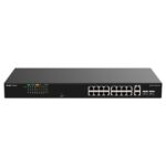 Ruijie RG-ES118FGS-LP Switch - 16 Puertos Ethernet hasta 100Mbps - 2 Puertos Gigabit Rj45/SFP Combo - PoE/PoE+ hasta 120W - Carcasa de Acero - Color Negro
