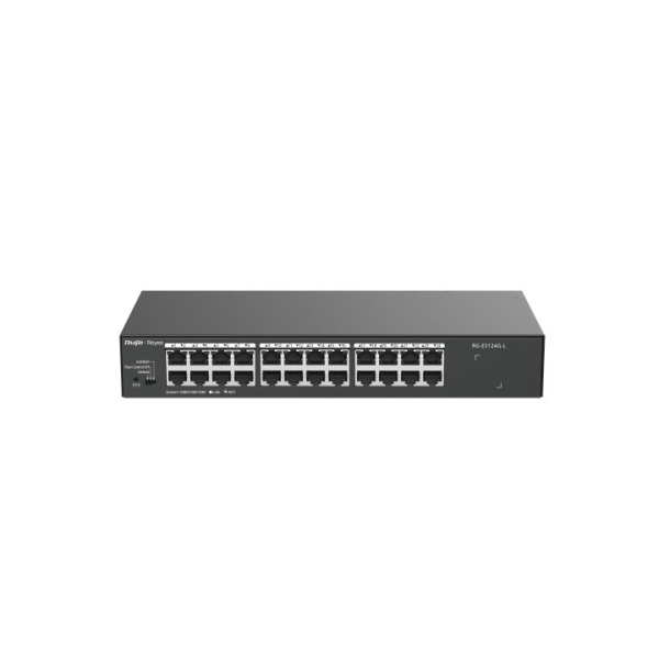 Ruijie RG-ES124G-L Switch No Gestionado - 24 Puertos - Velocidad hasta 1Gbps - Carcasa de Acero - Color Negro Ruijie RG-ES124G-L Switch No Gestionado - 24 Puertos - Velocidad hasta 1Gbps - Carcasa de Acero - Color Negro