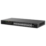 Ruijie RG-ES126FGS-P Switch - 24 Puertos Ethernet hasta 100Mbps - 1X Uplink hasta 1Gbps - 1X Rj45/SFP Combo hasta 1Gbps - PoE/PoE+ hasta 370W - Carcasa de Acero - Color Negro - immagine 3