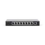 Ruijie RG-ES209GC-P Switch de Sobremesa - 9 Puertos - Velocidad hasta 1Gbps - PoE/PoE+ hasta 120W - Carcasa de Acero - Gestion Inteligente - Color Negro