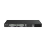 Ruijie RG-ES228GS-P Switch de Sobremesa - 26 Puertos Ethernet hasta 1Gbps - 2x SFP 1Gbps - PoE/PoE+ hasta 370W - Carcasa de Acero - Gestion Inteligente - Color Negro