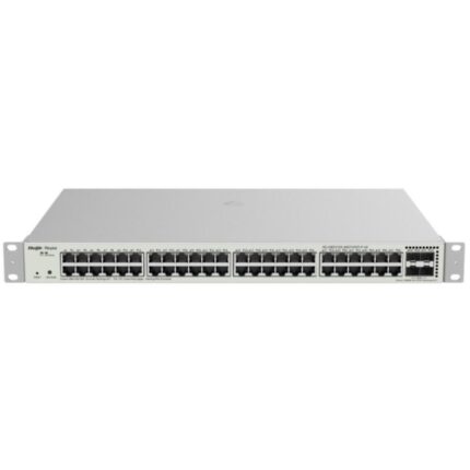 Ruijie RG-NBS3100-48GT4SFP-P-V2 Switch Gestionado en Capa 2 - Montaje en Rack 1U - 48 Puertos - PoE 370W - Color Acero