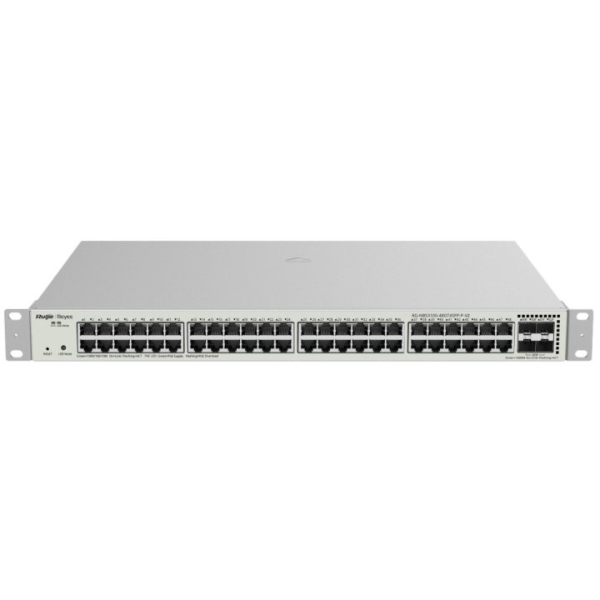 Ruijie RG-NBS3100-48GT4SFP-P-V2 Switch Gestionado en Capa 2 - Montaje en Rack 1U - 48 Puertos - PoE 370W - Color Acero Ruijie RG-NBS3100-48GT4SFP-P-V2 Switch Gestionado en Capa 2 - Montaje en Rack 1U - 48 Puertos - PoE 370W - Color Acero
