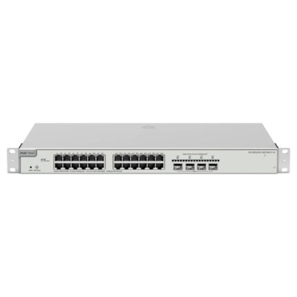 Ruijie RG-NBS3200-24GT4XS-P-V2 Switch Gestionado en Capa 2 - Montaje en Rack 1U - 24 Puertos Ethernet hasta 1Gbps - 4x SFP+ hasta 10Gbps - PoE/PoE+ hasta 370W - Color Acero