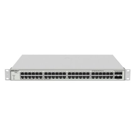 Ruijie RG-NBS3200-48GT4XS-P-V2 Switch Gestionado en Capa 2 - Montaje en Rack 1U - 48 Puertos Ethernet hasta 1Gbps - 4x SFP+ hasta 10Gbps - PoE/PoE+ hasta 370W - Carcasa de Acero - Color Acero