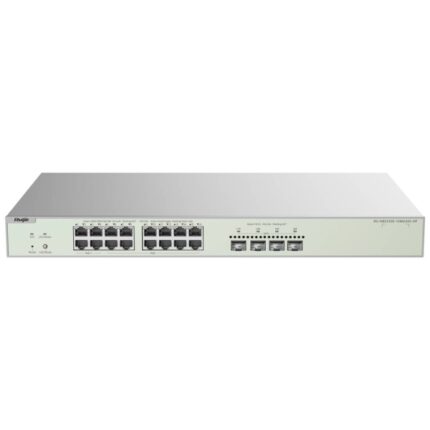 Ruijie RG-NBS3300-16MG4XS-HP Switch Gestionado en Capa 2 - 16 Puertos Ethernet hasta 2.5Gbps - 4x SFP+ hasta 10Gbps - PoE/PoE+ hasta 370W - Fuente de Alimentacion Fija - Color Acero