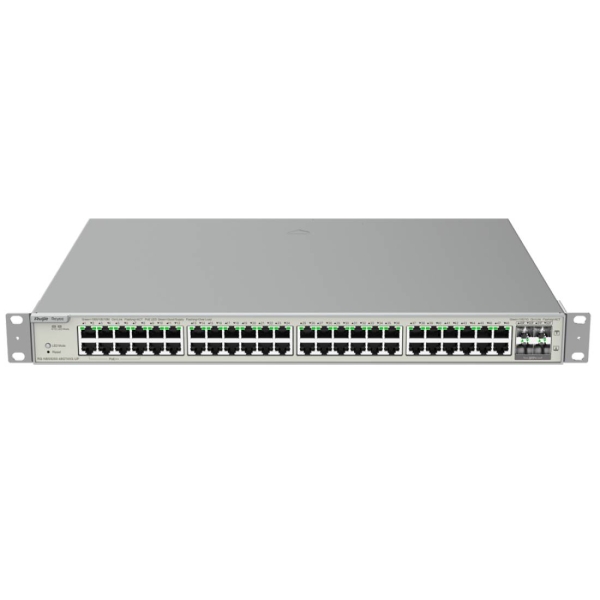 Ruijie RG-NBS5200-48GT4XS-UP Switch con Autonegociacion - 48 Puertos Ethernet hasta 1Gbps - 4x SFP+ hasta 10Gbps - PoE/PoE+/PoE++ hasta 740W - Fuente de Alimentacion Fija - Color Acero Ruijie RG-NBS5200-48GT4XS-UP Switch con Autonegociacion - 48 Puertos Ethernet hasta 1Gbps - 4x SFP+ hasta 10Gbps - PoE/PoE+/PoE++ hasta 740W - Fuente de Alimentacion Fija - Color Acero