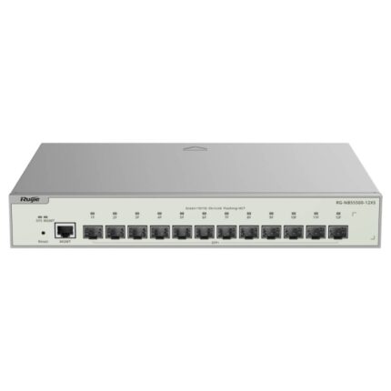 Ruijie RG-NBS5500-12XS Switch Gestionado en Capa 3 - Puerto Mgmt 100Mbps - 12x SFP+ hasta 10Gbps - Fuente de Alimentacion Fija - Color Acero