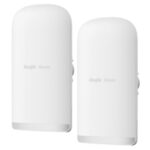 Ruijie RG-EST350G Pack de 2 Puentes Inalambricos - Velocidad hasta 867Mbps - Alcance hasta 5km - Antena Direccional de 16dBi - Ethernet - Color Blanco