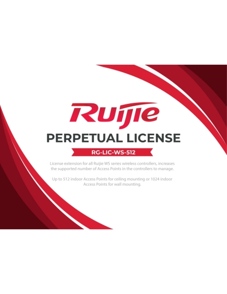 Ruijie RG-LIC-WS-512 Licencia Software - 512 Puntos de Acceso Gestionados o 1024 Puntos de Acceso de Pared - Gestion Centralizada de la Red Inalambrica Ruijie RG-LIC-WS-512 Licencia Software - 512 Puntos de Acceso Gestionados o 1024 Puntos de Acceso de Pared - Gestion Centralizada de la Red Inalambrica