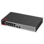 Ruijie RG-S2915-10GT2MS-P-L Switch con Auto-Negociacion - 10 Puertos Ethernet hasta 1Gbps - 2x SFP hasta 2.5Gbps - PoE/PoE+ hasta 125W - Fuente de Alimentacion Fija - Color Negro y Gris - immagine 3