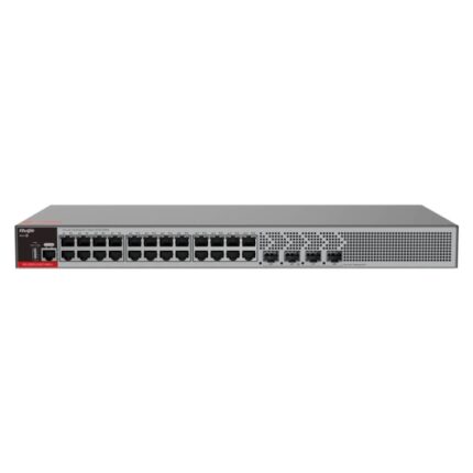 Ruijie RG-S2915-24GT4MS-L Switch con Auto-Negociacion - 24 Puertos Ethernet hasta 1Gbps - 4x SFP hasta 2.5Gbps - Fuente de Alimentacion Fija - Color Negro y Gris