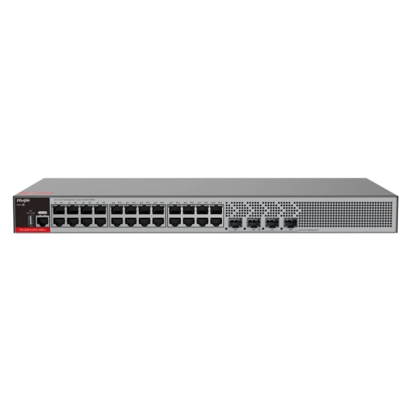 Ruijie RG-S2915-24GT4MS-L Switch con Auto-Negociacion - 24 Puertos Ethernet hasta 1Gbps - 4x SFP hasta 2.5Gbps - Fuente de Alimentacion Fija - Color Negro y Gris Ruijie RG-S2915-24GT4MS-L Switch con Auto-Negociacion - 24 Puertos Ethernet hasta 1Gbps - 4x SFP hasta 2.5Gbps - Fuente de Alimentacion Fija - Color Negro y Gris