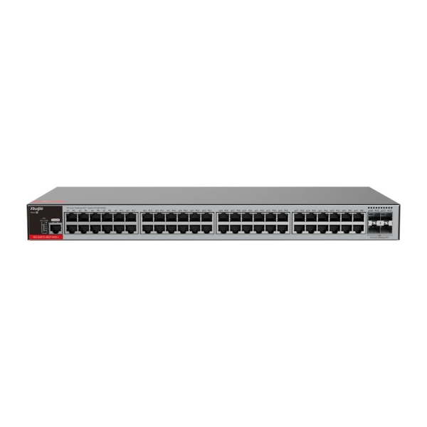 Ruijie RG-S2915-48GT4MS-L Switch con Auto-Negociacion - 48 Puertos Ethernet hasta 1Gbps - 4x SFP hasta 2.5Gbps - Fuente de Alimentacion Fija - Color Negro y Gris Ruijie RG-S2915-48GT4MS-L Switch con Auto-Negociacion - 48 Puertos Ethernet hasta 1Gbps - 4x SFP hasta 2.5Gbps - Fuente de Alimentacion Fija - Color Negro y Gris