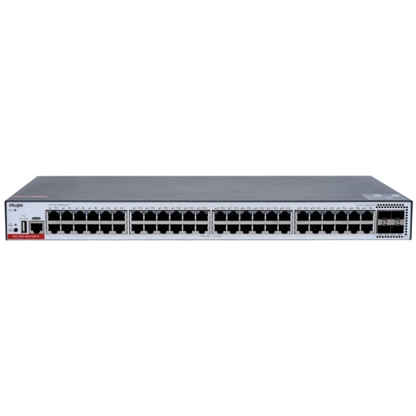 Ruijie RG-CS83-48GT4XS-P Switch - 48 Puertos Ethernet hasta 1Gbps - 4x SFP+ hasta 10Gbps - PoE/PoE+ hasta 405W - Fuente de Alimentacion Fija - Color Negro y Gris Ruijie RG-CS83-48GT4XS-P Switch - 48 Puertos Ethernet hasta 1Gbps - 4x SFP+ hasta 10Gbps - PoE/PoE+ hasta 405W - Fuente de Alimentacion Fija - Color Negro y Gris