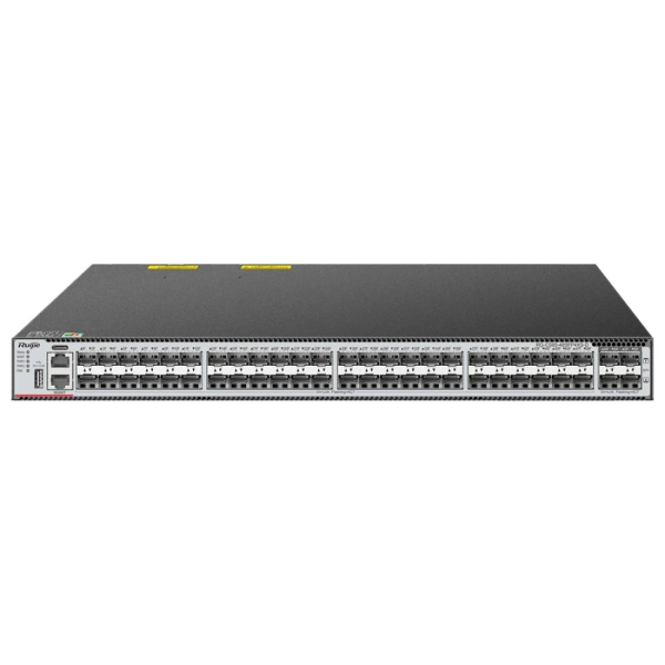 Ruijie RG-CS85-48SFP4XS-D Switch - 48x SFP hasta 1Gbps - 4x SFP+ hasta 10Gbps - Ranura de Expansion - 3 Ventiladores Integrados - Color Negro y Gris Ruijie RG-CS85-48SFP4XS-D Switch - 48x SFP hasta 1Gbps - 4x SFP+ hasta 10Gbps - Ranura de Expansion - 3 Ventiladores Integrados - Color Negro y Gris
