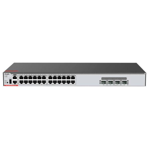 Ruijie RG-CS86-24MG4VS-UP Switch con Auto-Negociacion - 24 Puertos hasta 5Gbps - 4x SFP28 hasta 25Gbps - PoE/PoE+/PoE++ hasta 370W - Fuente de Alimentacion Fija - Color Negro y Gris Ruijie RG-CS86-24MG4VS-UP Switch con Auto-Negociacion - 24 Puertos hasta 5Gbps - 4x SFP28 hasta 25Gbps - PoE/PoE+/PoE++ hasta 370W - Fuente de Alimentacion Fija - Color Negro y Gris