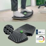 Leitz Balance Board Ergo Active Tabla de Bamboleo - Movimiento de Balanceo de Bajo Impacto - Bola de Masaje Extraible - Superficie de Espuma Suave y Resistente - Color Gris - immagine 2