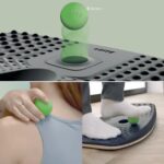 Leitz Balance Board Ergo Active Tabla de Bamboleo - Movimiento de Balanceo de Bajo Impacto - Bola de Masaje Extraible - Superficie de Espuma Suave y Resistente - Color Gris - immagine 3