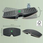 Leitz Balance Board Ergo Active Tabla de Bamboleo - Movimiento de Balanceo de Bajo Impacto - Bola de Masaje Extraible - Superficie de Espuma Suave y Resistente - Color Gris - immagine 5