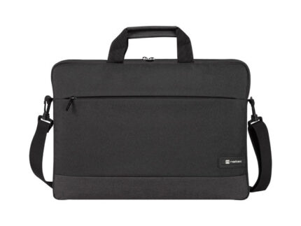 Natec Goa Maletin para Portatiles de 15.6" - Ligero y Acolchado - Bolsillo Frontal - Color Negro