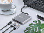 Natec Fowler Mini Adaptador Multipuerto 3en1 - USB-C a USB 3.0, HDMI 4K - USB-C Power Delivery - Color Gris - immagine 3