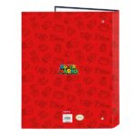 Safta Super Mario Trick Carpeta de 4 Anillas de 25mm - Formato Folio - Tapas Duras Forradas - 26.5x33x4cm - Color Rojo - immagine 2