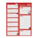 Safta Hello Kitty Planificador Semanal - 50 Paginas - 100 g/m2 - 19x25.5cm - Color Rojo y Blanco