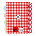 Safta Hello Kitty Bloc de Notas - Formato A5 - 80 Hojas de 80 g/m2 - Espiral - Tapas Duras - 4 Separadores Interiores - 14.8x2.1cm - Color Rojo y Blanco - immagine 2