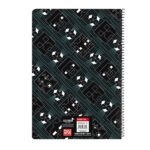 Safta Minecraft Screen Libreta con Espiral - Formato Folio - 80 Hojas de 80g/m2 - Cuadricula 4x4mm - Tapas Duras Glasofonadas - 21.5x31x1cm - Color Negro - immagine 2