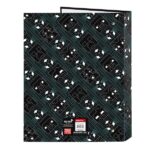 Safta Minecraft Screen Carpeta de 4 Anillas de 25mm - Formato Folio - Tapas Duras Forradas - 26.5x33x4cm - Color Negro - immagine 2