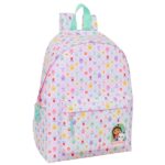 Safta Gabby's Dollhouse Mochila para Portatiles hasta 14.1" - Portabotellas - Cremallera con Doble Tirador - Asa de Mano - Bolsillo Frontal - Acolchada - 31x43x13cm - Color Lavanda