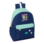Safta Mr. Wonderful Estrella Mochila para Portatiles hasta 14.1" - Portabotellas - Cremallera con Doble Tirador - Asa de Mano - Bolsillo Frontal - Acolchada - 31x43x13cm - Color Turquesa Claro