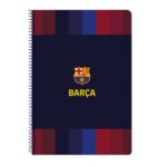 Safta F.C.Barcelona 1ª Equipacion 26/27 Libreta con Espiral - Formato Folio - 80 Hojas de 80g/m2 - Cuadricula 4x4mm - Tapas Duras Glasofonadas - 21.5x31x1cm - Color Rojo y Azul