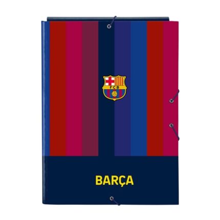 Safta F.C.Barcelona 1ª Equipacion 26/27 Carpeta de 3 Solapas - Formato Folio - Cierre con Gomas Elasticas - Tapas Duras Forradas - 26x33.5x2.5cm - Color Rojo y Azul