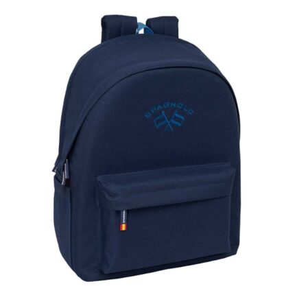 Safta Spagnolo Mochila para Portatiles hasta 15.6" - Bolsillo para Tablet hasta 11" - Antirrobo - Asa de Mano - Conector USB - Cremallera - Doble Tirador - Acolchada - 31x44x18cm - Color Azul Noche